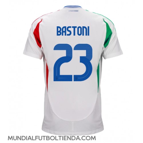 Camiseta Italia Alessandro Bastoni #23 Segunda Equipación Replica Eurocopa 2024 mangas cortas